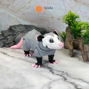 Giocattolo articolato a forma di opossum / Simpatico giocattolo realistico a forma di opossum per ADHD