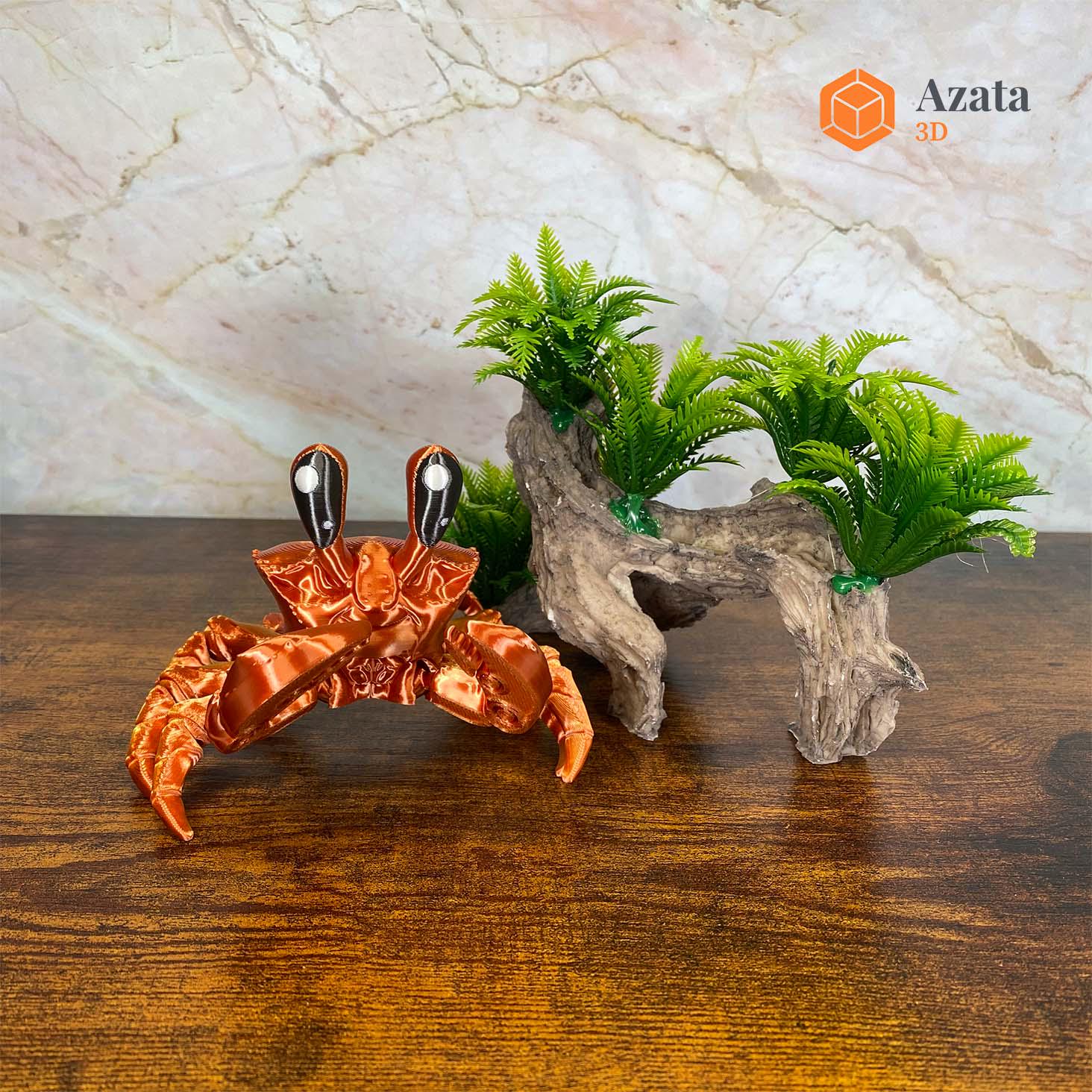 Platatac CRABS HW シングル プラカード マルチカムトロピック Articulated Ghost Crabs | Realistic Stress-relief Desk Toy