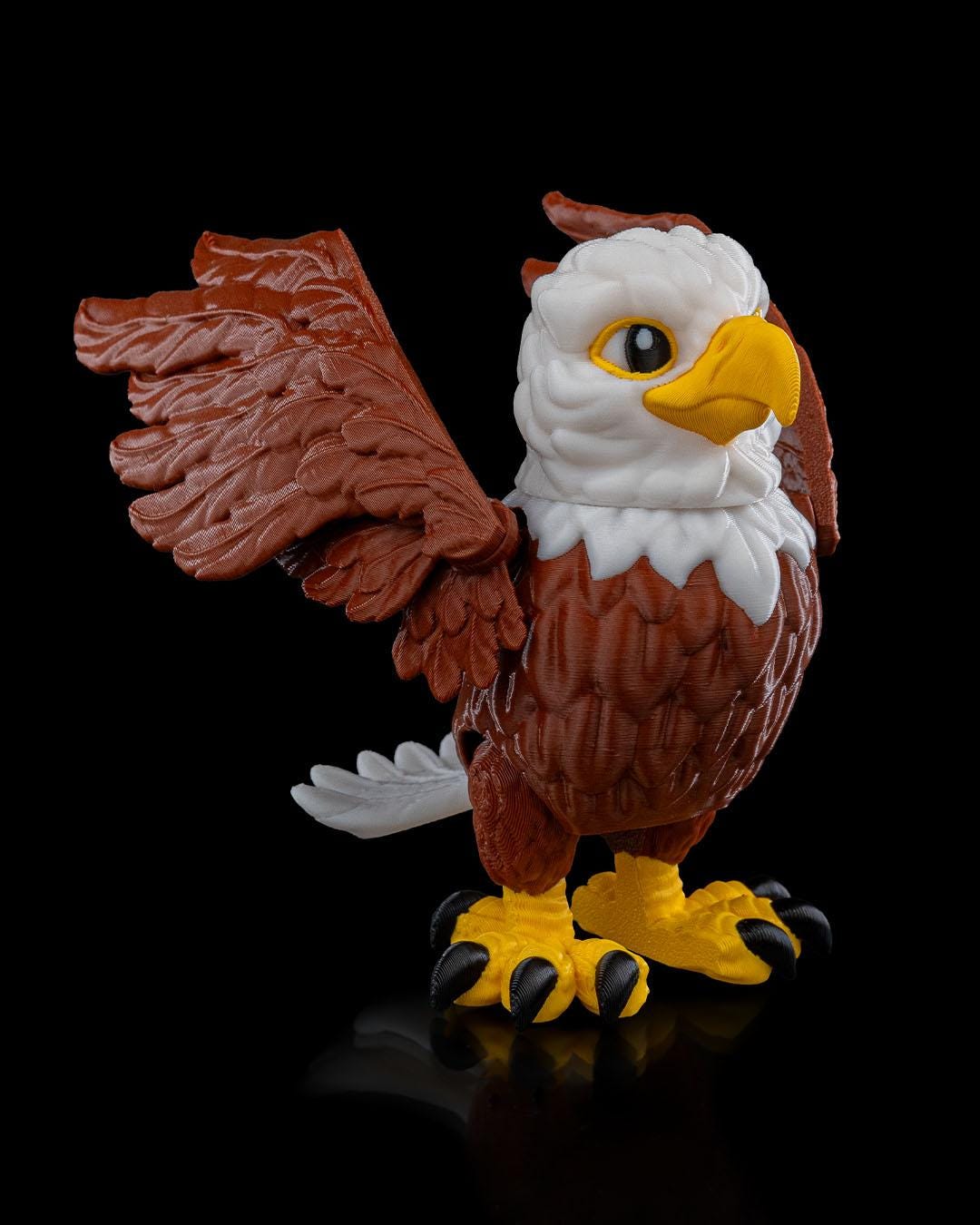 Eagles Bald フィギュリン s-l1200.png ヒナ 親子 工芸品