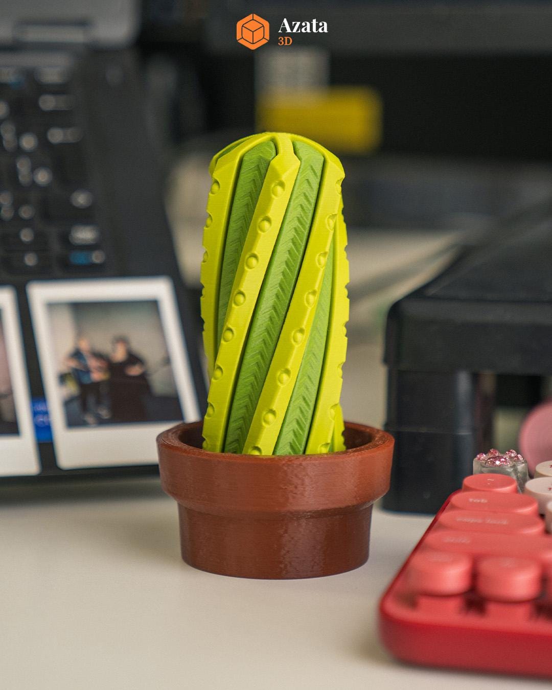 Spiral Thorn-ado Cactus Spin Toy | Passthrough Sculpture Calmness