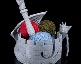 Yarn keeper Garn Schüssel & Haken Etui | Einzigartiger Häkelgarn Halter mit Stricknadel | Garnaufbewahrung Häkelschüssel für Häkler stricken
