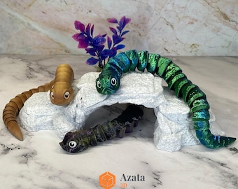 Articulated Hognose Snakes | Fidget Snake Toy for ADHD & Stress-Relief | Unique Desk Decor
