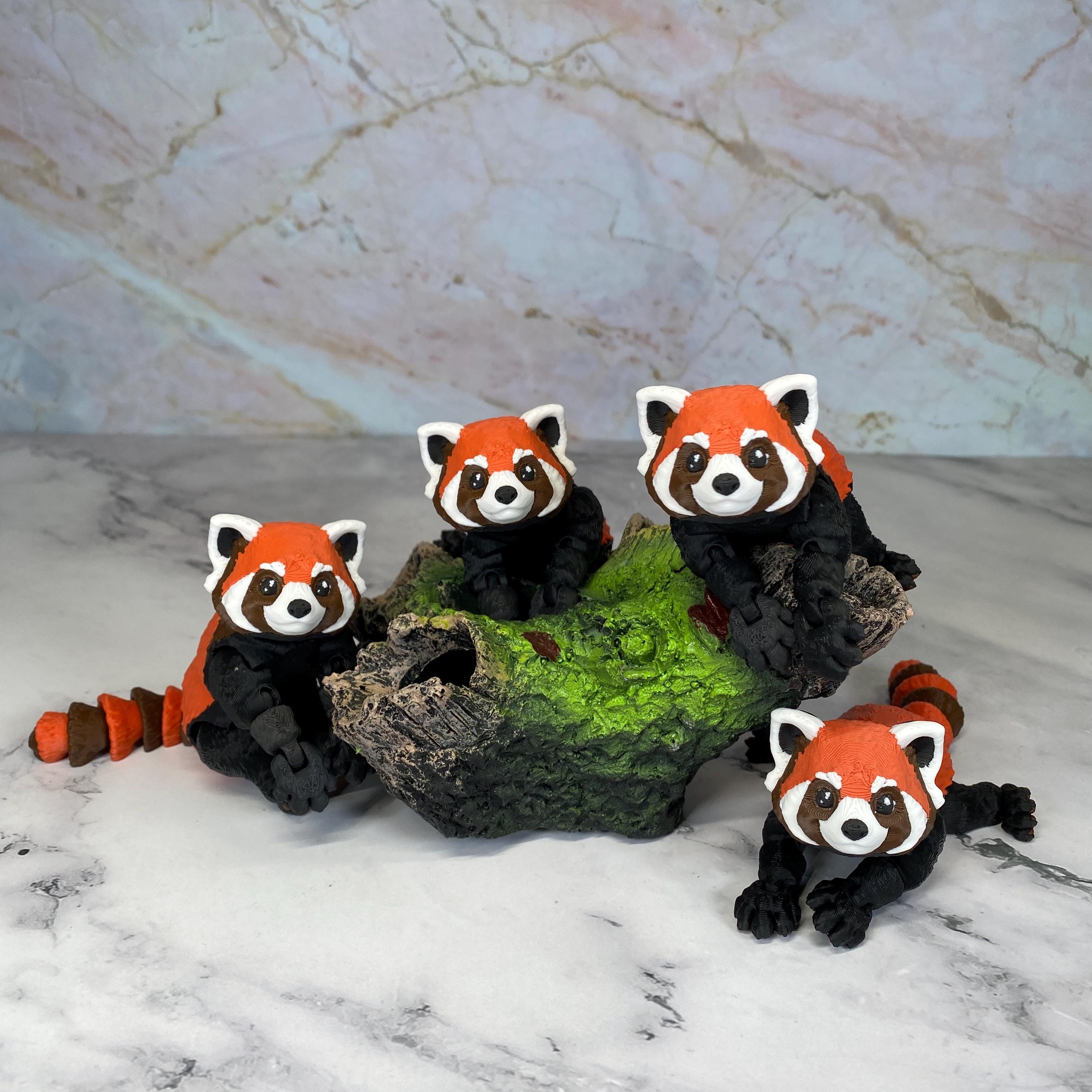 Articulated Red Panda Posable Desk Pet & Fidget Figure | Animal