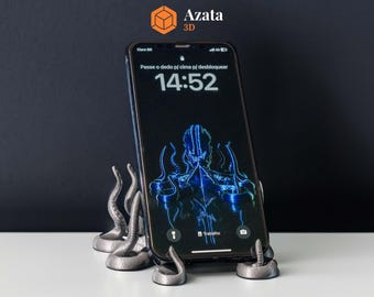Tech Guru Octopus Phone Stand | Unique Personalized Sea Animal Decoration | Suitable for Apple & Samsung Smartphone or Tablet + Pen/Stylus