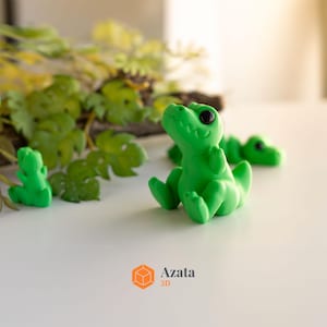 Baby T-Rex Keychain | Cute Jurassic World Toy Dinosaur Keychain | Personalized Custom Trex | Articulated Dino Keychain Accessory