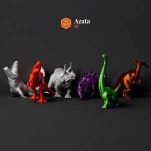 Low Poly Dinosaurs [Up to 6 PCS] | Dinosaur Package for Dino Lovers | Trex + Brachiossaurus + Parassaur + Stegosaur + Mosasaur + Triceratops