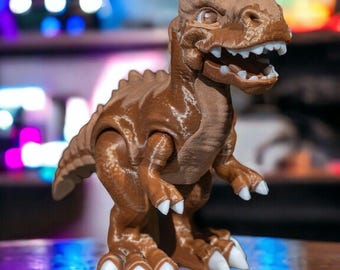 Articulated T-Rex 6 inch Dinosaur | Trex Dragon with Movable Bones for Kids & Adults | Dino Fidget Toys Decor for Stress Relief and ADHD
