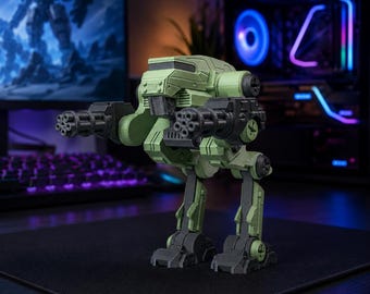 Mech Walker Desk Toy, Articulated Posable Battle Robot Figure, Cool Fidget Desk Decor mech strider for Adults, Sci Fi Gift for Him Dad Gamer