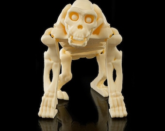 Articulated Skeleton Chimp Decoration | Skeleton Animal Spooky Decor | Monkey Bones for Outdoor Indoor Party Props | Table Yard Décor
