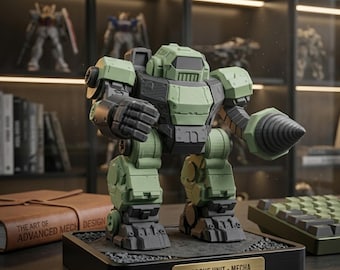 Mech Robot Desk Toy, Articulated Posable Mecha Figure, Cool Fidget Desk Decor for Adults, Sci Fi Gift for Him Dad Boys Gamer Gift