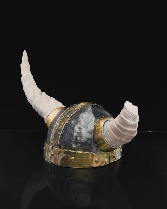 Middle Ages Medieval Viking Age Norse Horned Viking Helmet | Berserker Soldier Warrior Costume Hat | Sallet Battle Play Cosplay Prop LARP