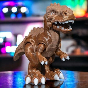 Dinosaurio T-Rex articulado de 6 pulgadas / Dragón Trex con huesos móviles para niños y adultos / Juguetes antiestrés de dinosaurio para decoración y alivio del TDAH
