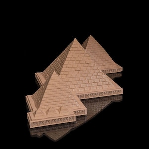 Architecture Great Pyramid of Giza Detailed Replica Set | Unique Home Décor Model | Creative Tabletop Desk Toy | Famous Landmarks Collection