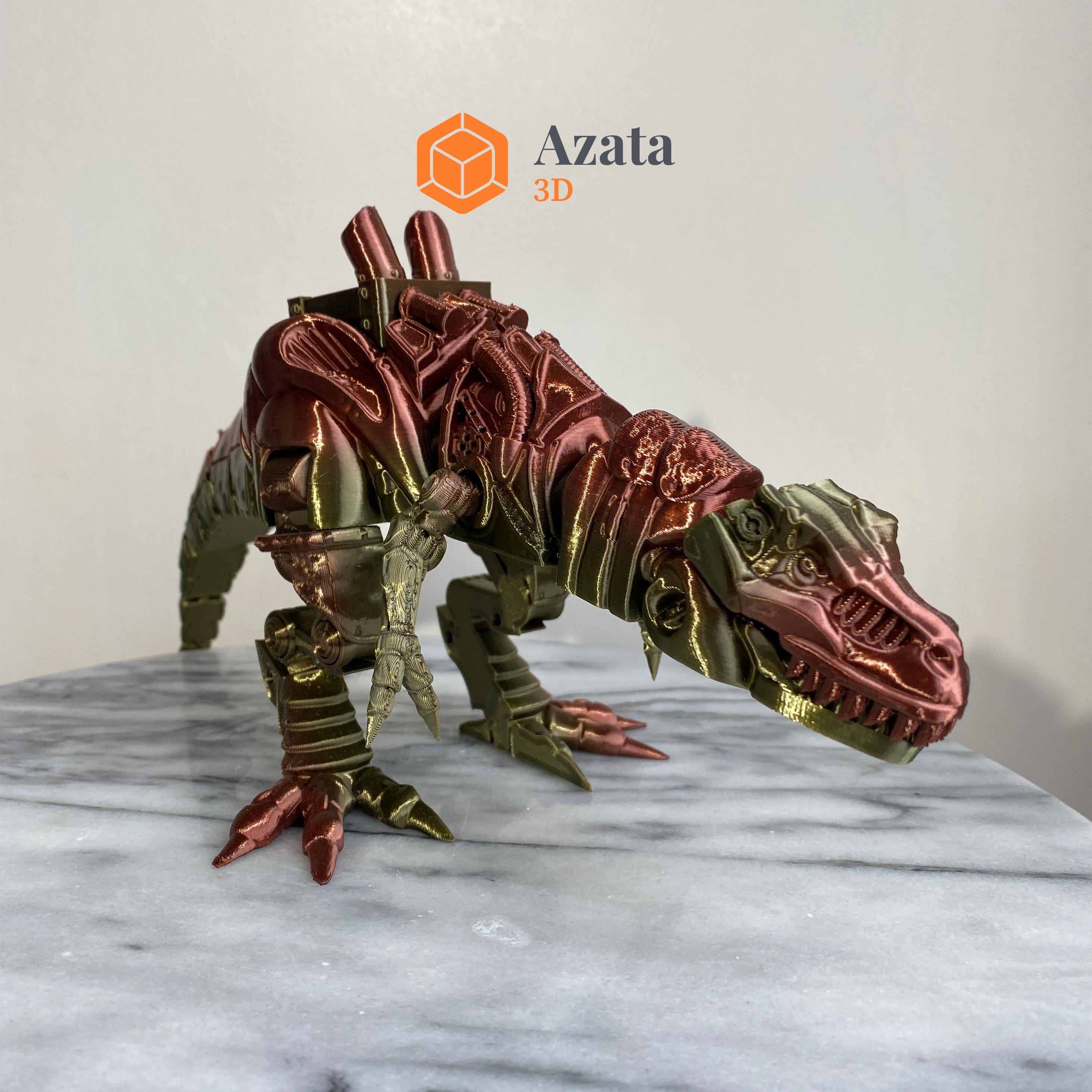 Articulated Jurassic World Steampunk T-Rex | Unique Dinosaur Toy | Jurassic Park Toy Dino | Trex Dinosaur Collectables | Steam Punk T-Rex