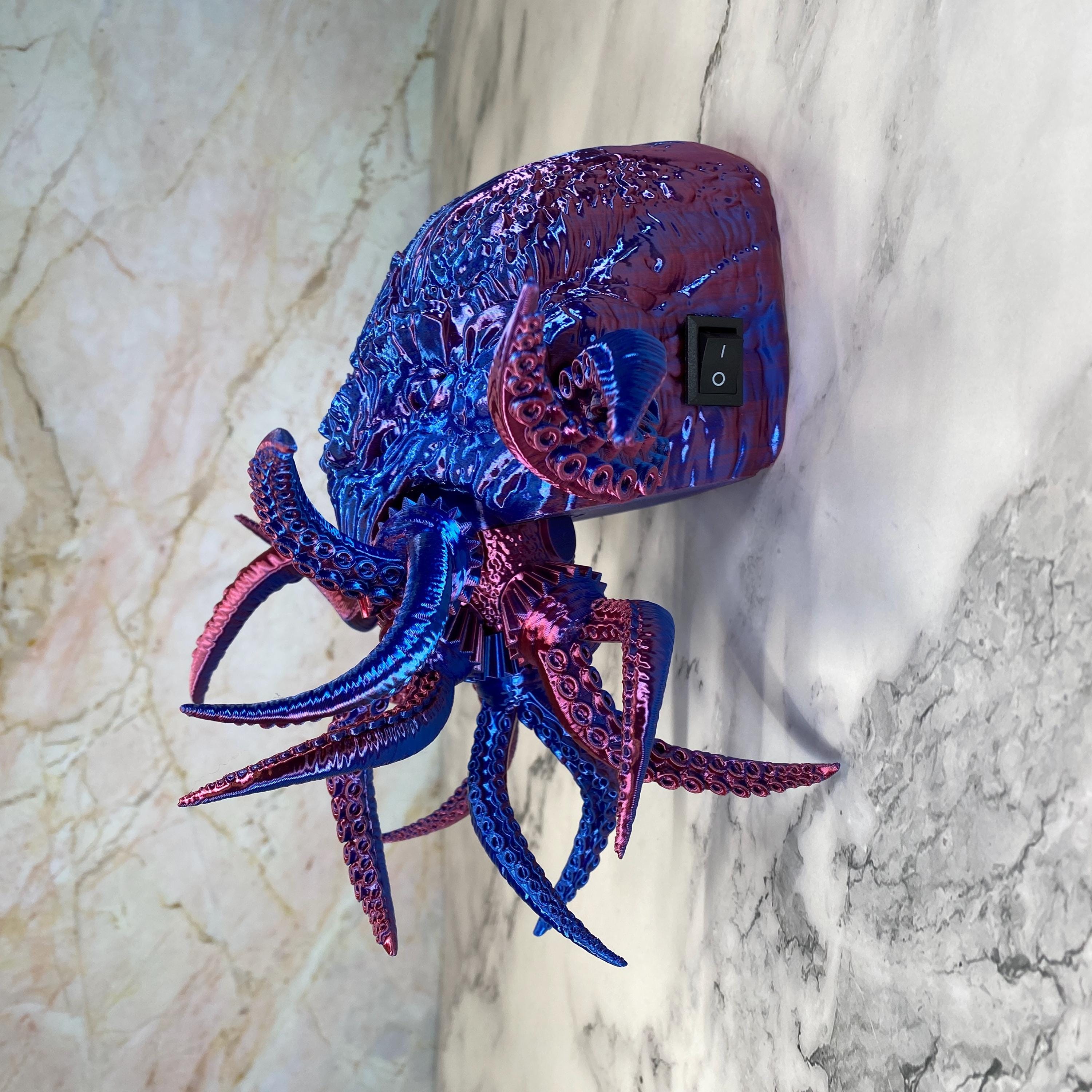 Cthulhu Kinetic Sculpture, Motorized Moving Tentacles, Octopus