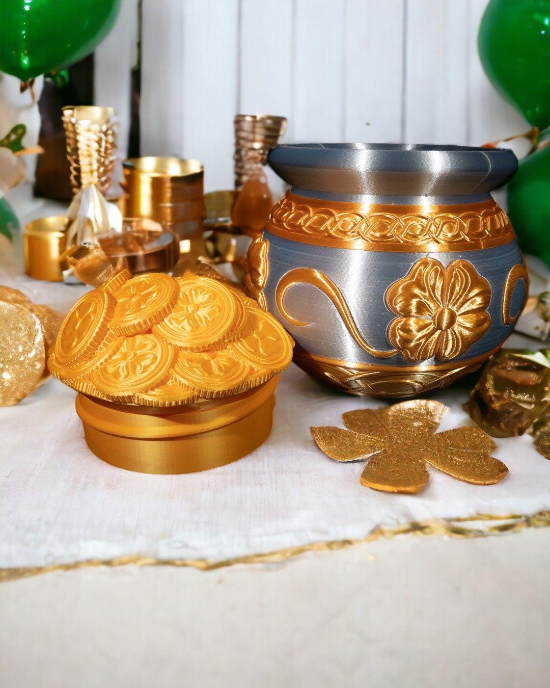 Pot O' Gold Cauldron Kettle | Unique Trick or Treat Candy Bowl Storage ...