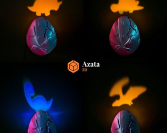 Dino Egg Lamp | Dinosaur Egg Replica | Bedroom Night Lamp | Wall Mounted Lamp | Led lights Decor for Nursery Rooms | Children Bedside Lamp