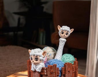 Peasheepful Garnschüssel für Häkelanleitungen | Glattes Spiraloutlet für verheddertes Stricken | Schöner Schaf Garn Halter für Handarbeiten & Dekoration