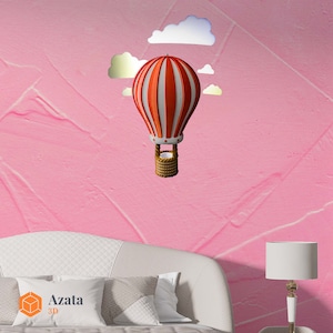 Hot Air Balloon Wall Light | Bedroom Night Lamp | Wall Mounted Lamp | Led lights Decor for Nursery Rooms | Children Bedside Lamp