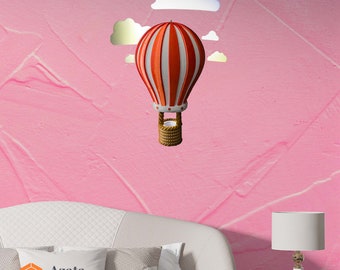 Lámpara de pared con forma de globo aerostático, lámpara de noche para dormitorio, lámpara de pared, luces LED decorativas para habitaciones infantiles, lámpara de noche para niños.