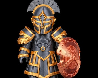 Sunforge Spartan Warrior Figurine – Epic 3D Printed Gladiator Decor | Choose from Bronze Blaze, Onyx Flame, or Any Custom Color