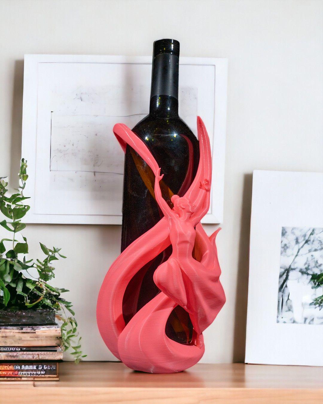 Porte-bouteilles Ballerina Attitude | Casier à vin | Porte-bouteille de vin Beauty Lady | Support de comptoir | Casiers à bouteilles décoratifs pour d