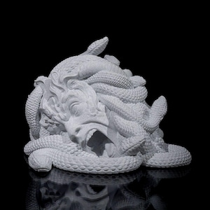 Medusa Dice Rolling Tower and Tray | Snake Head Dice Tower Suitable for Tabletop Games + DnD + RPG Games | Ancient Greek Mythology Fans