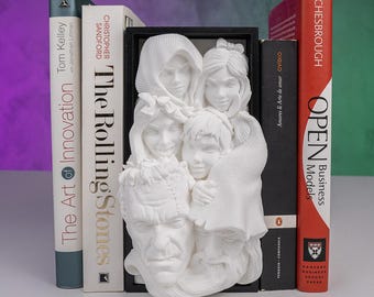 Er was eens een boekenhoekje | Literaire sculptuur kunst aan de muur | Uniek leesgrage decor voor lezers, boekenliefhebbers en verhalenvertellers