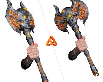 Hacha única de los condenados, impresa en 3D, de doble filo, ideal para cosplay y decoración de pared.