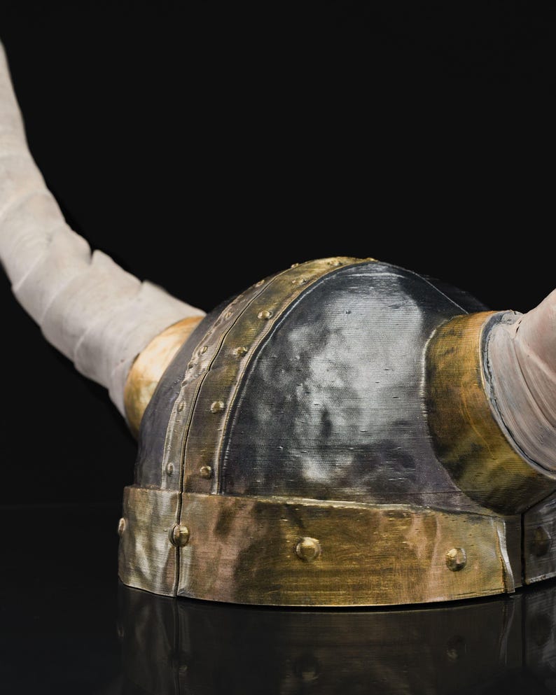 a close up of a helmet on a table