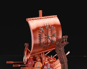 Articulated Drakkar Longship | Unique Viking & Dragon Ship Model | Movable Drakkar Oseberg Replica | Scandinavian Dragon Longship Model