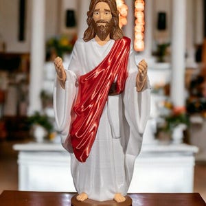 Jesus Christus Statue mit offenen Armen | 6,1 Zoll hohe Heilige Statue religiöses modernes Wohnkultur | Christliche Jesus-Figuren Religiöse Geschenke