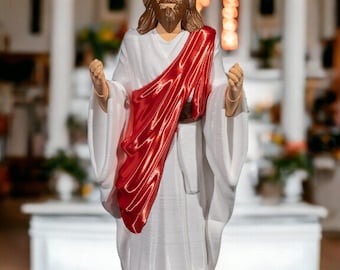 Jesus Christ Statue with Open Arms | 6.1 Inch High Saint Statue Religious Modern Home Decor | Christian Jesus Figurines Religious Gifts