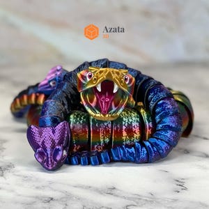 Articulated Rattle Snake Toy | With a Working Rattlesnake Fidget | Stress-Relief Toy | ADHD Toy | Desk Toy