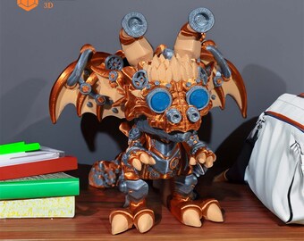 Articulated Metal Titan Dragon | Cute Steampunk Baby Dragon