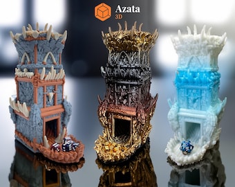 Torre de dados orca para DND, accesorios de Dungeons and Dragons, decoración del hogar, torre mágica impresa en 3D, regalos, bandeja de dados, juegos de mesa