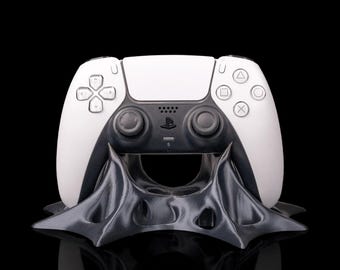 Abstract Organic Controller Stand - 3D Printed Futuristic Holder for PS5/Xbox/Switch, Gaming Desk Dock, Custom Color Catalog Options