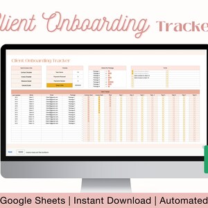 Client Onboarding Spreadsheet for Google Sheets, Client Tracker, Small Business Template, CRM dashboard, Lead Tracker, Client Planner