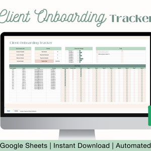 Hoja de cálculo de incorporación de clientes para Google Sheets, rastreador de clientes, plantilla para pequeñas empresas, panel de CRM, rastreador de clientes potenciales, planificador de clientes