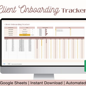 Client Onboarding Spreadsheet for Google Sheets, Client Tracker, Small Business Template, CRM dashboard, Lead Tracker, Client Planner