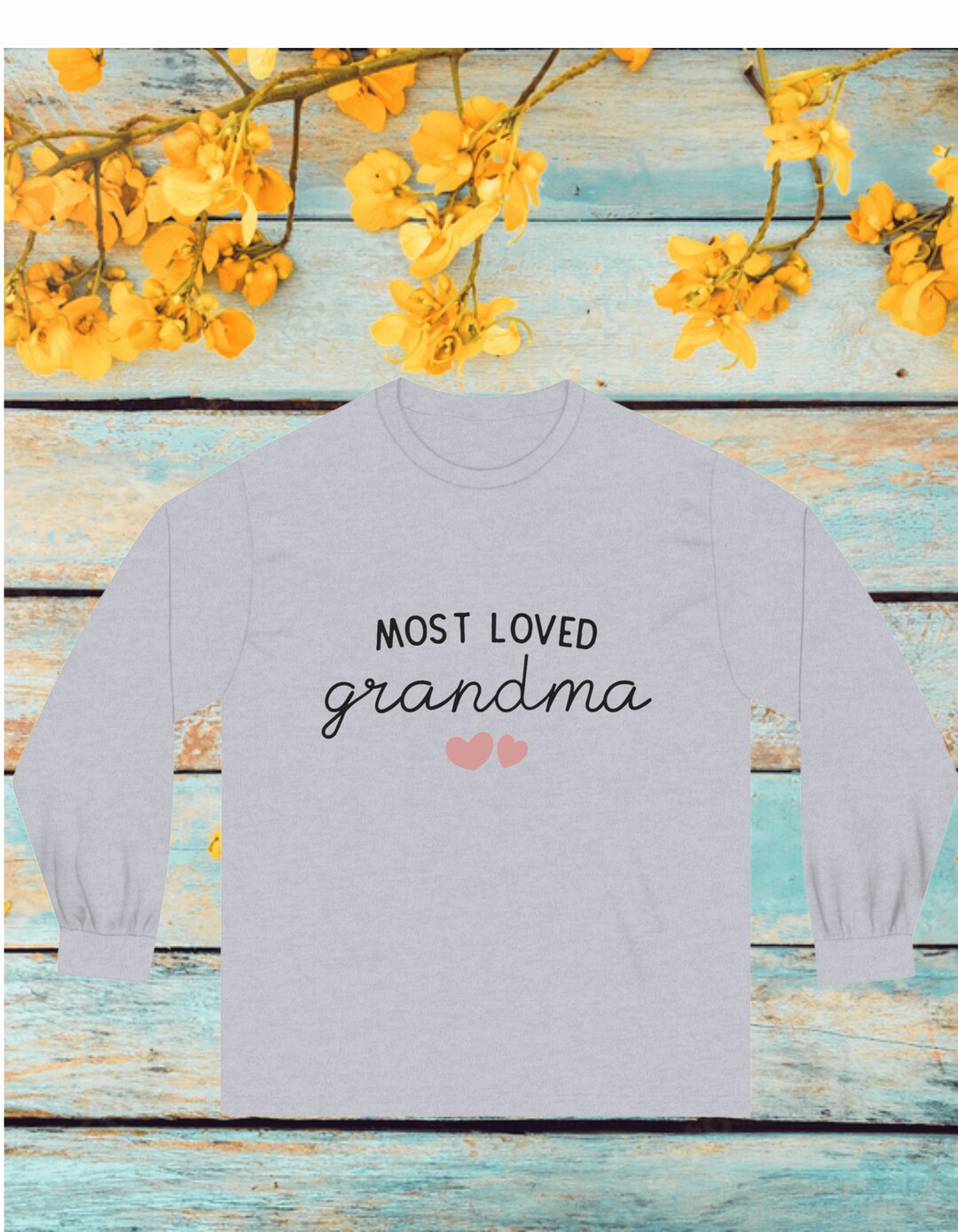Most Loved Grandma Shirt Unisex Long Sleeve Blessed Grandma Etsy UK