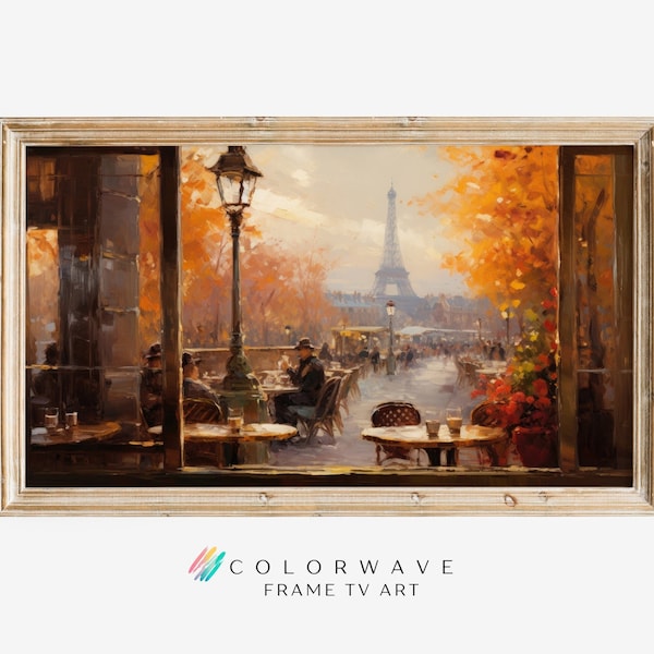 View of Paris Vintage Frame TV Art | City Art | Vintage Wall Art | Landscape Wall Art | Digital Download  Samsung TV Frame Art