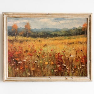 Herbst Wildblumen Druck | Bauernhaus Dekor | Herbst Wand Kunst | Herbst Dekor | Wildblumen Wand Kunst | Digital Download DRUCKBARE Vintage Kunst