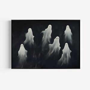 Spooky Ghosts Halloween Wall Art Print | Halloween Decor | Spooky Art | Halloween Decoration | Digital Download PRINTABLE Ghost Decor