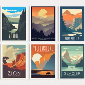 12 Vintage National Park Posters | Retro Vintage National Park Prints ...