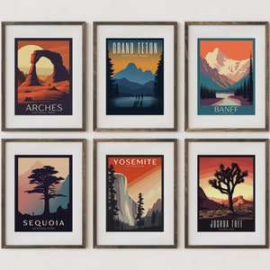 12 Vintage National Park Posters | Retro Vintage National Park Prints ...
