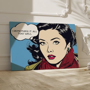 Ich erinnere mich nur allzu gut an es Trendy Pop Art Print | Maximalist Wand Kunst | Lichtenstein Style Art Kunst | Digital Download DRUCKBARE Girly Wandkunst