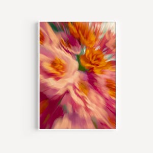 Hazy Soft Zinnias Botanical Print | Abstract Floral Wall Art | Modern Botanical Decor | Digital Download PRINTABLE Bedroom Decor