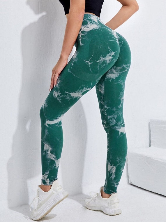 Seamless Tie Dye Leggings Women for Fitness Yoga Pants Push up