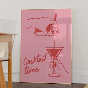 Trendy Bar Cart Printable Wall Art, Cheers Print, Cocktail Time Poster, Bar Cart Decor, Kitchen Wall Art, Cocktail Print, Digital Download